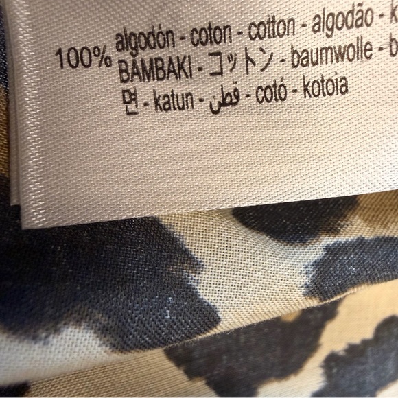 Zara Black and Tan Leopard Print Blouse - Picture 8 of 8